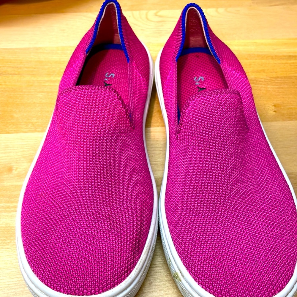 Rothy's Kids Sneakers in Fuchsia and Blue